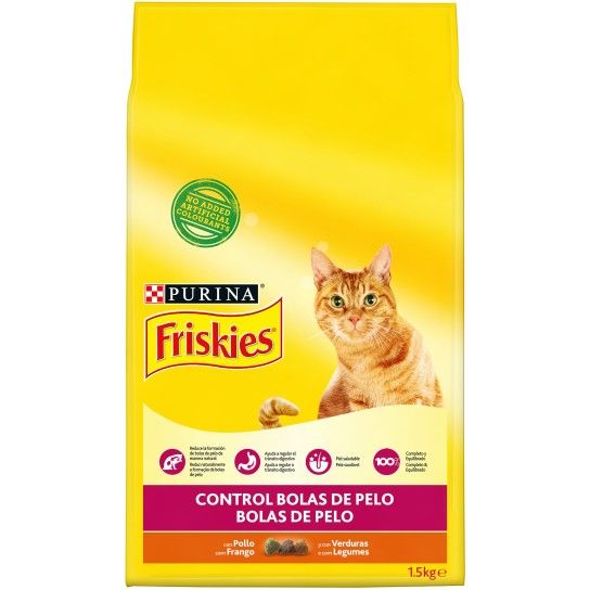 FRISKIES GATO ADULTO HAIRBALL FRANGO 1,5KG