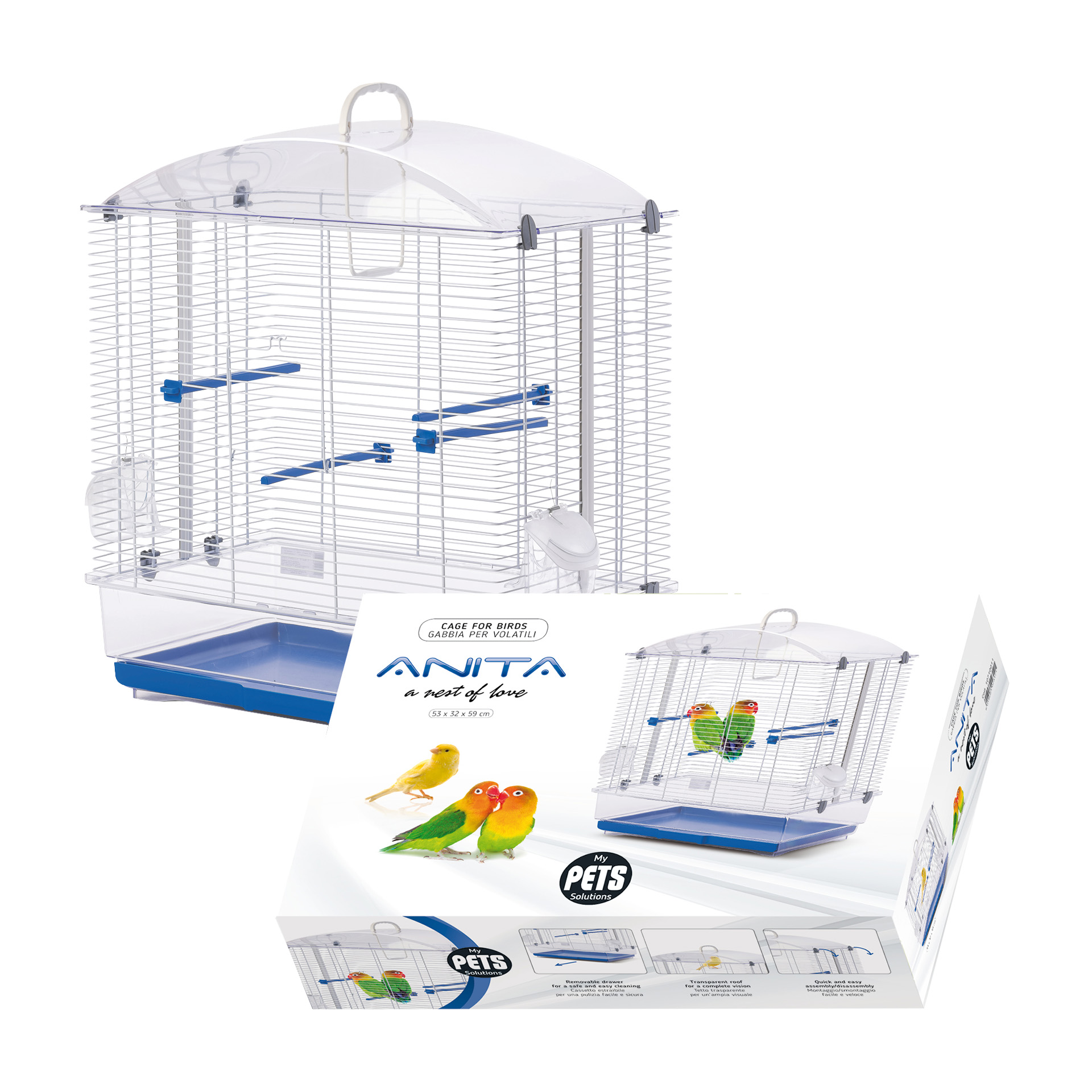 GAIOLA AVE ANITA 53X32X67CM GAIOLA AVE ANITA 53X32X67CM