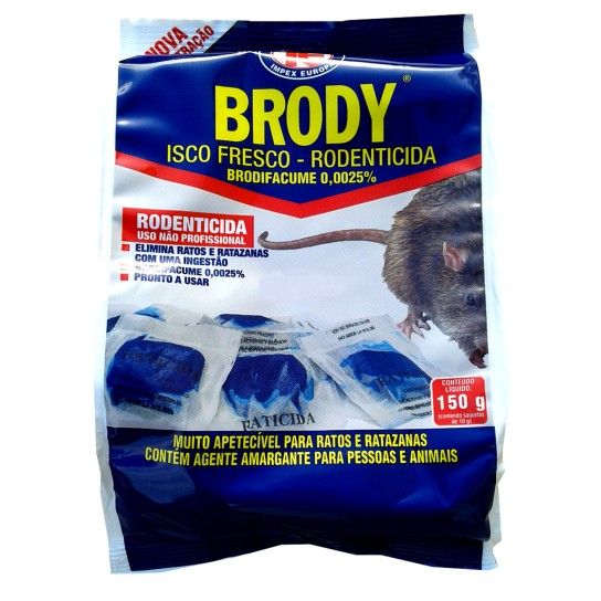 RATICIDA BRODY BRODIF 25PPM 150GR RATICIDA BRODY BRODIF 25PPM 150GR
