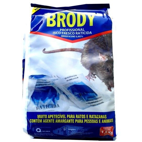 RATICIDA BRODY BRODIF 50PPM 1,5KG