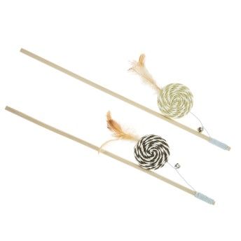 BRINQ GATO CANA C/ PLUMAS