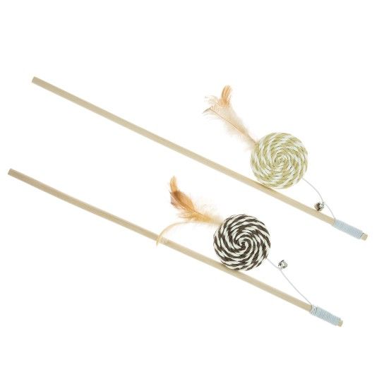 BRINQ GATO CANA C/ PLUMAS