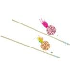 BRINQ GATO CANA C/ PLUMAS