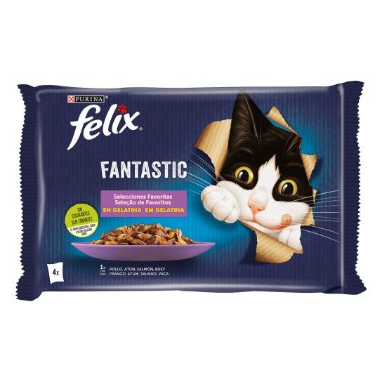 ALIMENTO GATO FANTASTIC SEL FAV 4X85GR ALIMENTO GATO FANTASTIC SEL FAV 4X85GR