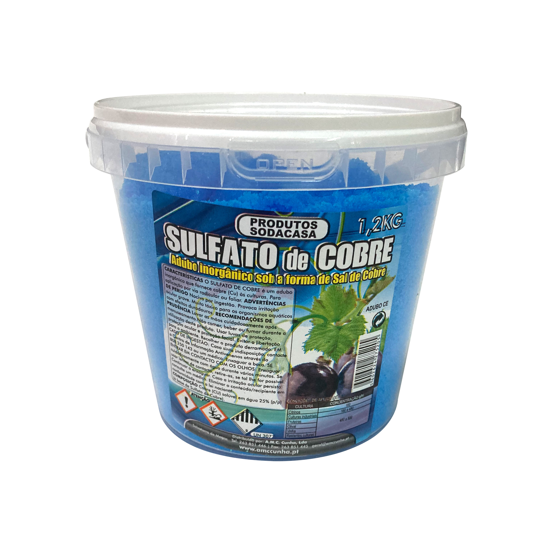 SULFATO COBRE BALDE 1,2KG SULFATO COBRE BALDE 1,2KG