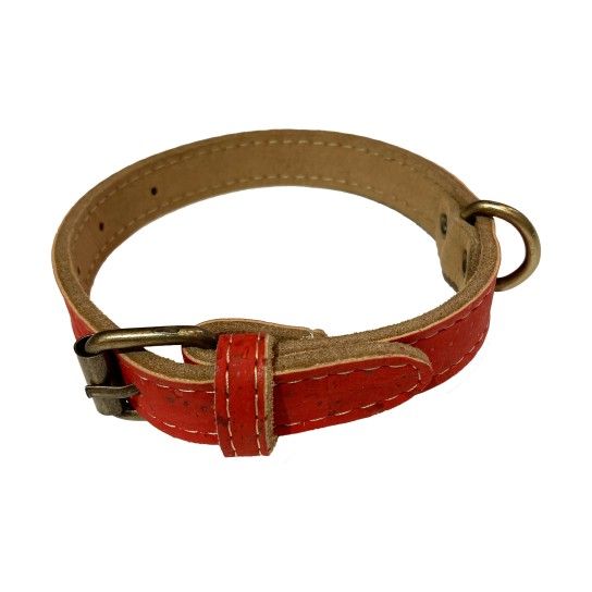 COLEIRA CORTICA COSIDA VERMELHO N5