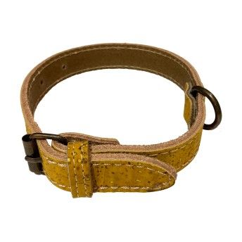 COLEIRA CORTICA COSIDA AMARELO N6