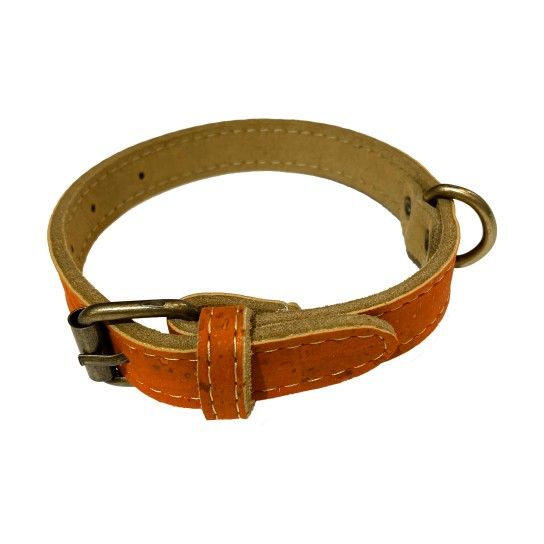 COLEIRA CORTICA COSIDA LARANJA N4