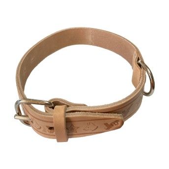 COLEIRA COURO ARGOLA E FIVELA SOLDADA N8