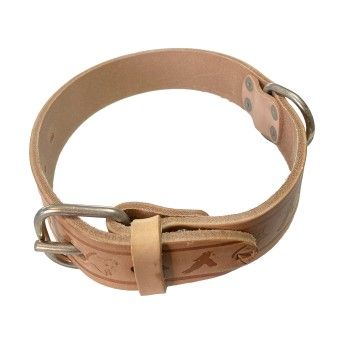 COLEIRA COURO ARGOLA E FIVELA SOLDADA N7