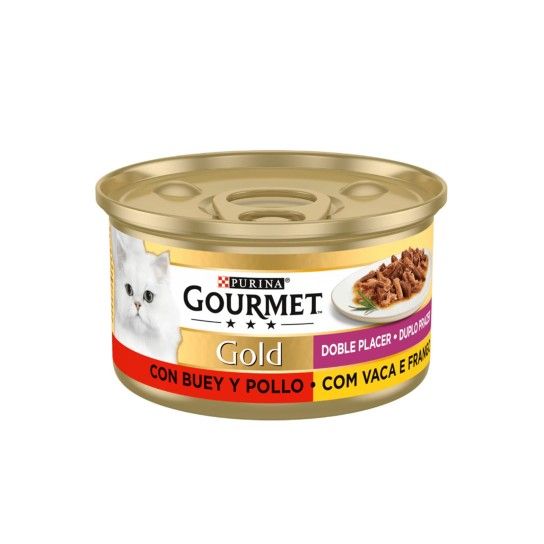 ALIMENTO GATO GOURMET GOLD DUO VACA FRANGO 85GR
