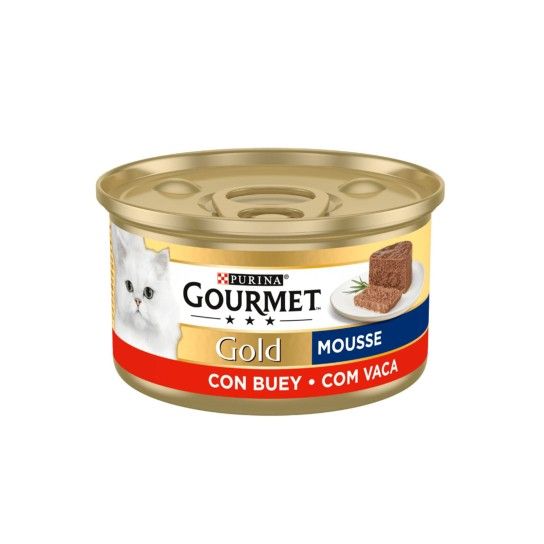 ALIMENTO GATO GOURMET GOLD VACA SELE��O 85GR