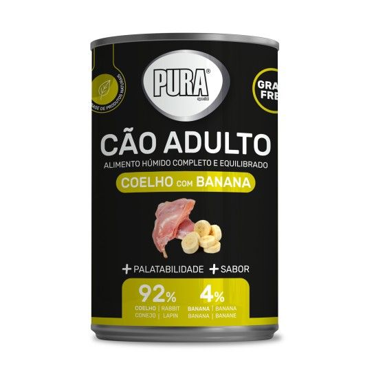 ALIMENTO H�MIDO C�O COELHO & BANANA 400GR