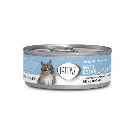 ALIMENTO H�MIDO GATO PEIXE BRANCO ESTERILIZADO 85G