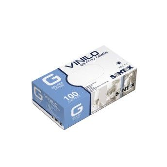 LUVA VINIL DESCART�VEL 100UN - L
