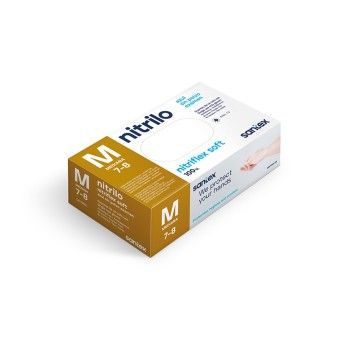 LUVA NITRIL DESCART�VEL 100UN - M