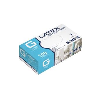 LUVA LATEX DESCART�VE  C/P� 100UN - L