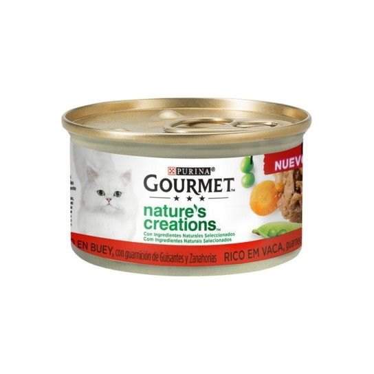 ALIMENTO GATO GOURMET CREATIONS VACA E LEGUMES 85GR ALIMENTO GATO GOURMET CREATIONS VACA E LEGUMES 85GR