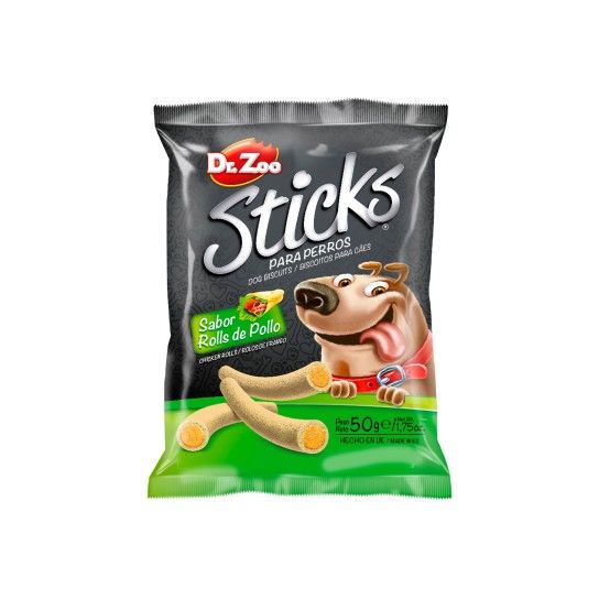 SNACK C�O STICKS ROLOS FRANGO 50GR