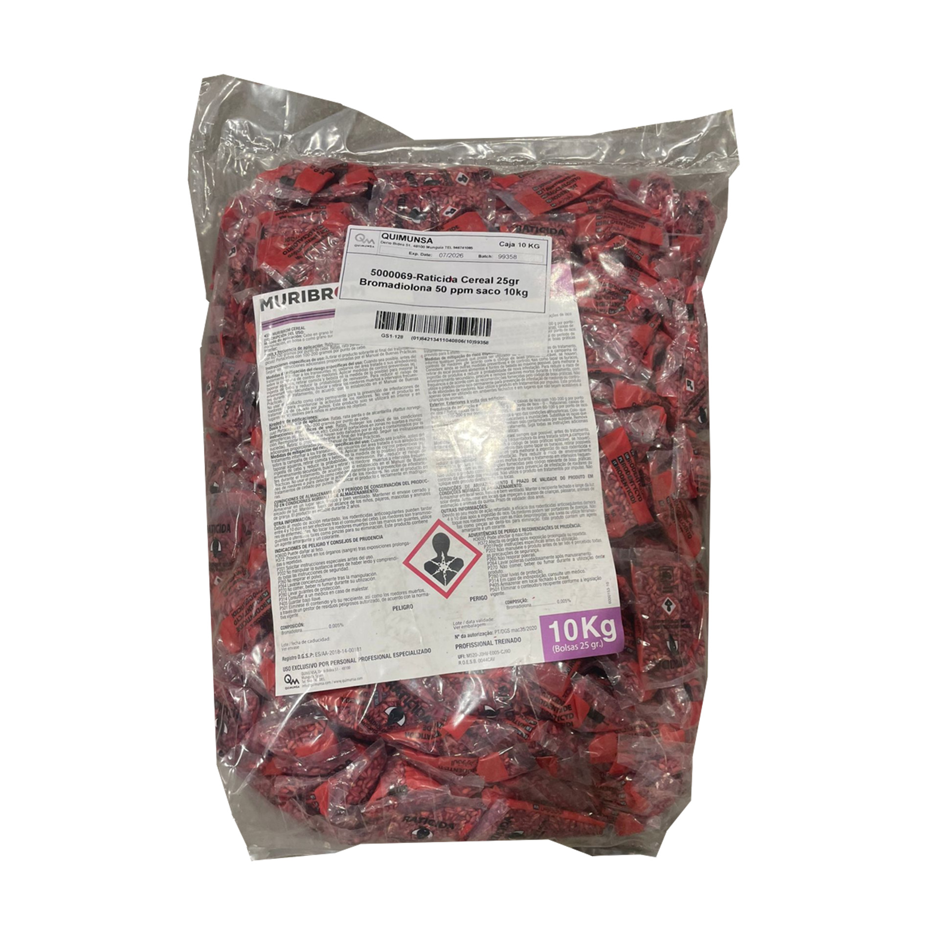 RATICIDA MURIBROM CEREAL BROMAD 50PPM 10KG RATICIDA MURIBROM CEREAL BROMAD 50PPM 10KG
