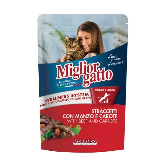 MIGLIOR GATO HUM PED VACA E CENOURA 100G