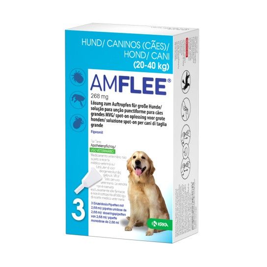 AMFLEE SPOT ON CAO 268MG 3 PIPETAS