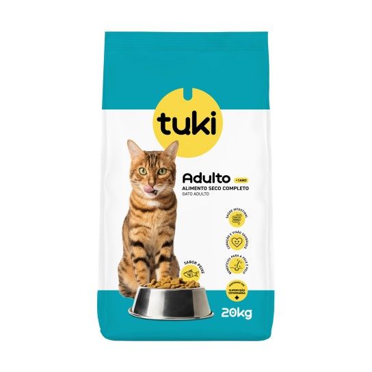 ALIMENTO SECO GATO PEIXE TUKI 20KG