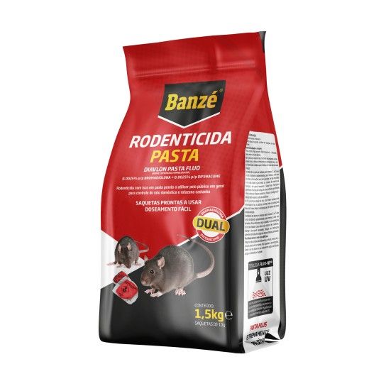 RATICIDA BANZ�  PASTA DUO BROMADIOLONA + DIFENACUME 150GR