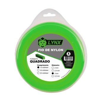 FIO NYLON QUADRADO 3MM 15M LYNX