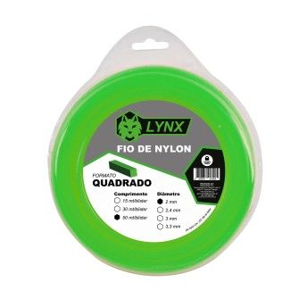 FIO NYLON QUADRADO 2MM 50M LYNX