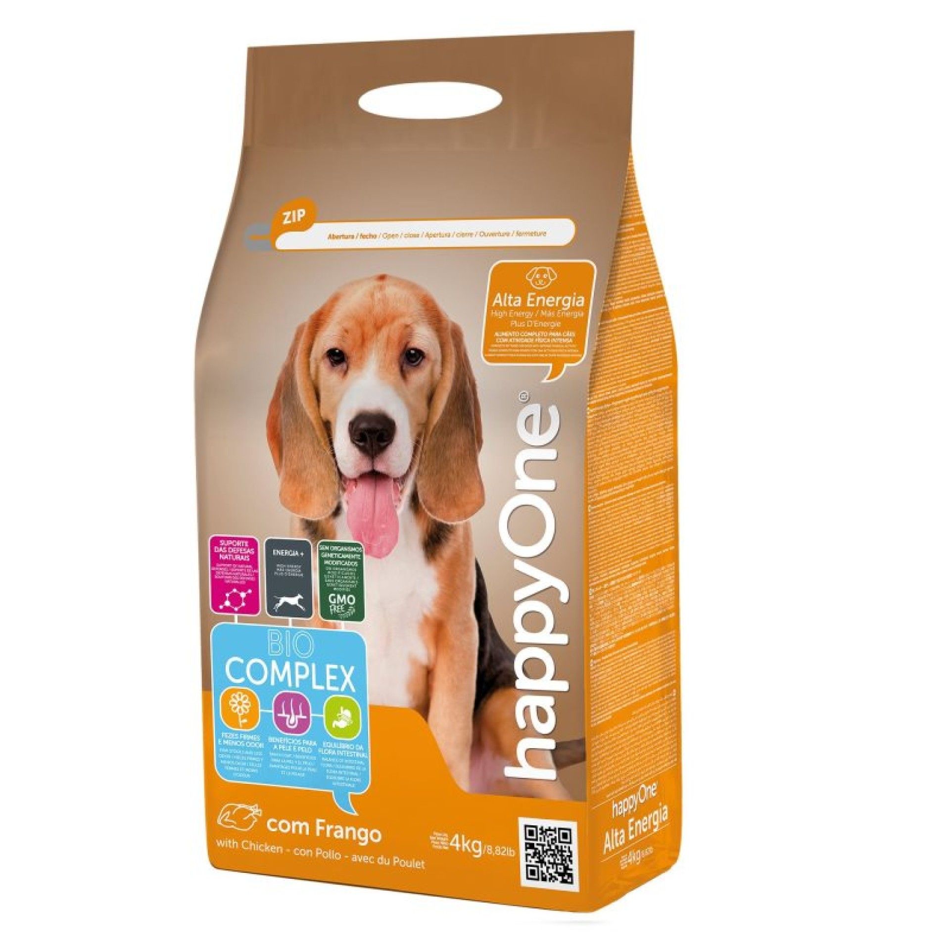 ALIMENTO SECO CÃO ADULTO ALTA ENERGIA HAPPYONE 4KG ALIMENTO SECO CÃO ADULTO ALTA ENERGIA HAPPYONE 4KG