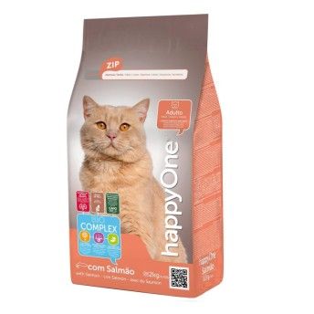 ALIMENTO SECO GATO SALM�O/BOLA HAPPYONE 2KG