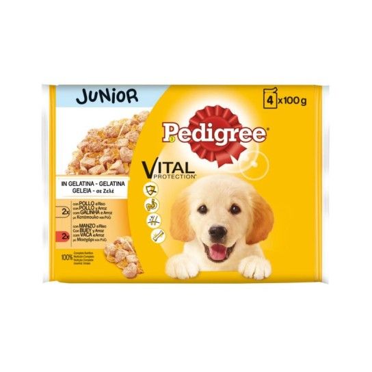 SNACK C�O PEDIGREE SAQUETAS JUNIOR 4X100GR