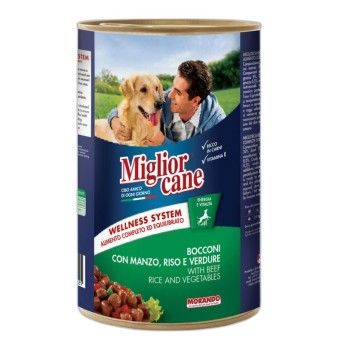MIGLIOR C�O H�MIDO PEDA�OS VACA/ARROZ/VEGETAIS 1250GR