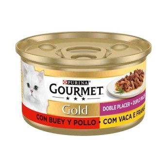 ALIMENTO GATO GOURMET GOLD DUO VACA FRANGO 85GR
