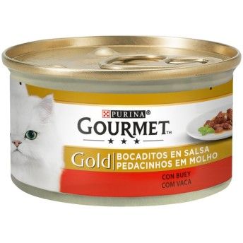 ALIMENTO GATO GOURMET GOLD DELICE VACA 85GR