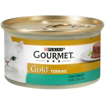 ALIMENTO GATO GOURMET GOLD COELHO CACA 85GR