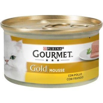 ALIMENTO GATO GOURMET GOLD MOUSSE FRANGO 85GR