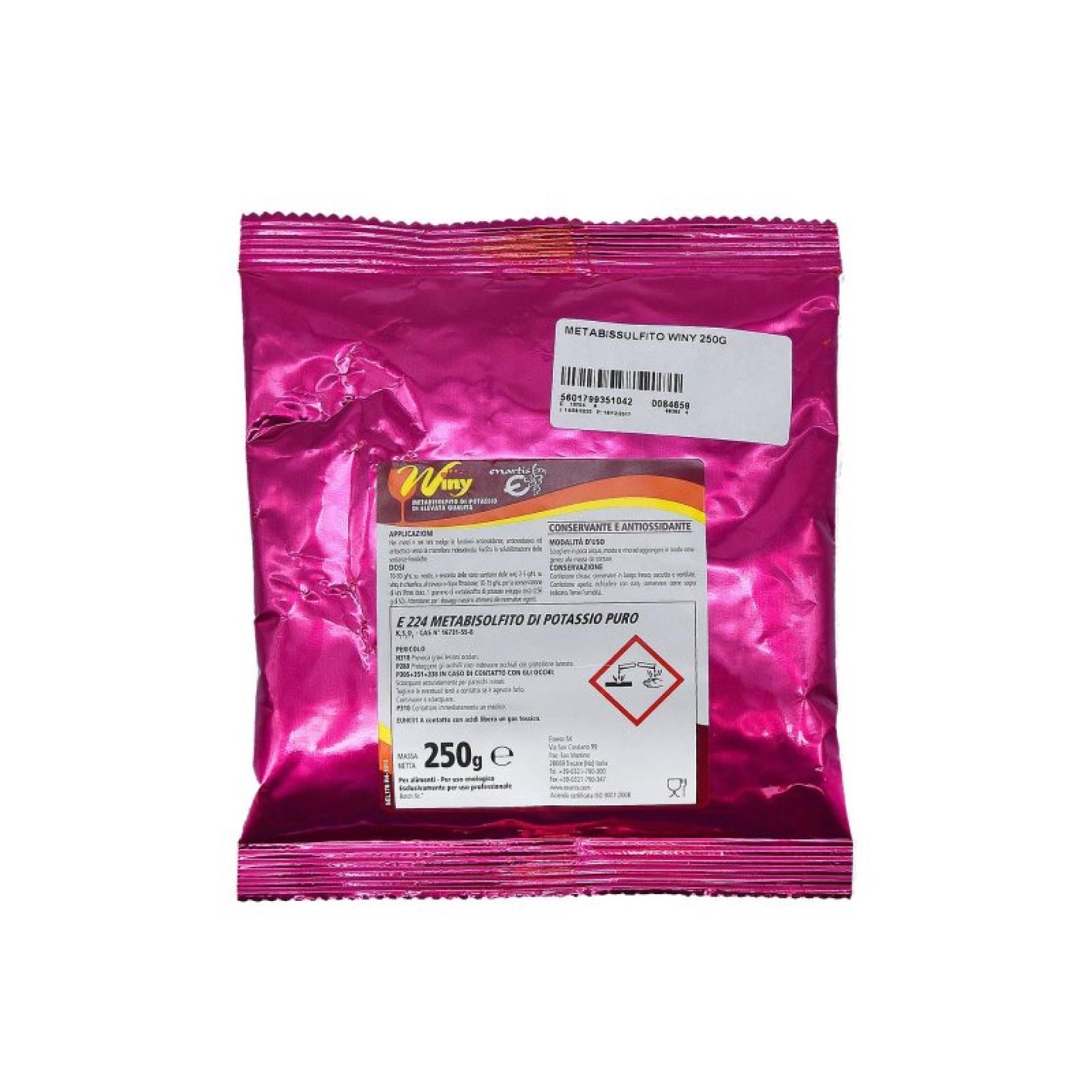 METABISSULFITO POTASSIO 250GR METABISSULFITO POTASSIO 250GR