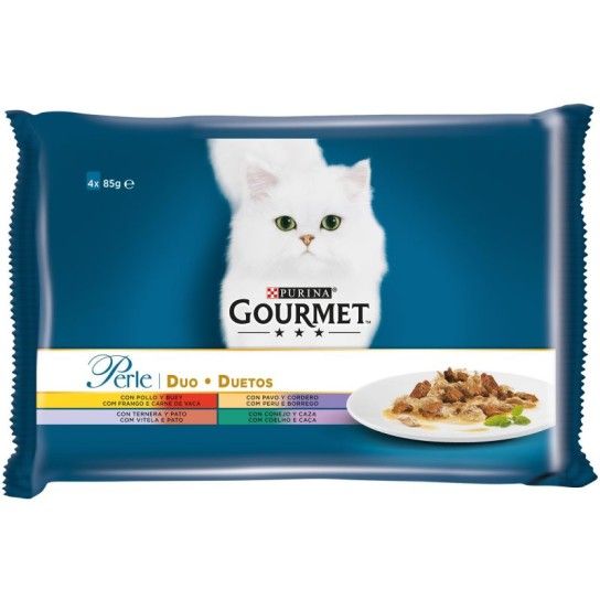 ALIMENTO GATO GOURMET PERLE CARNE DELICIAS 4X85GR ALIMENTO GATO GOURMET PERLE CARNE DELICIAS 4X85GR