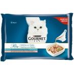ALIMENTO GATO GOURMET PERLE MOLHO PEIXE 4X85GR ALIMENTO GATO GOURMET PERLE MOLHO PEIXE 4X85GR