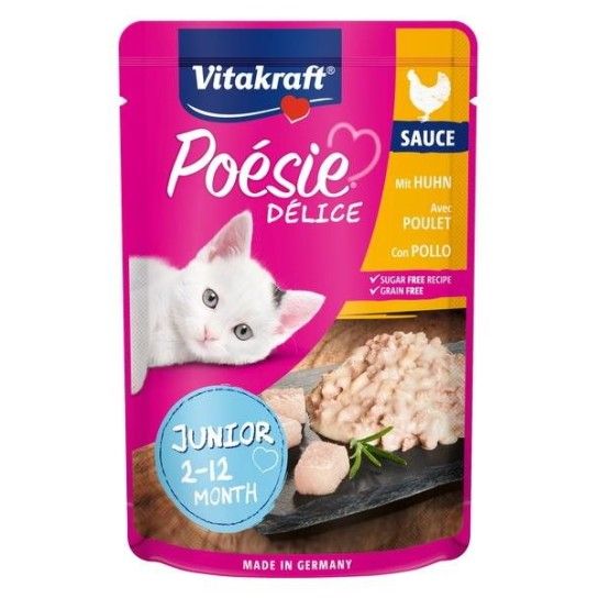 ALIMENTO GATO POESIE DELISAUC JUNIOR FRANGO 85GR