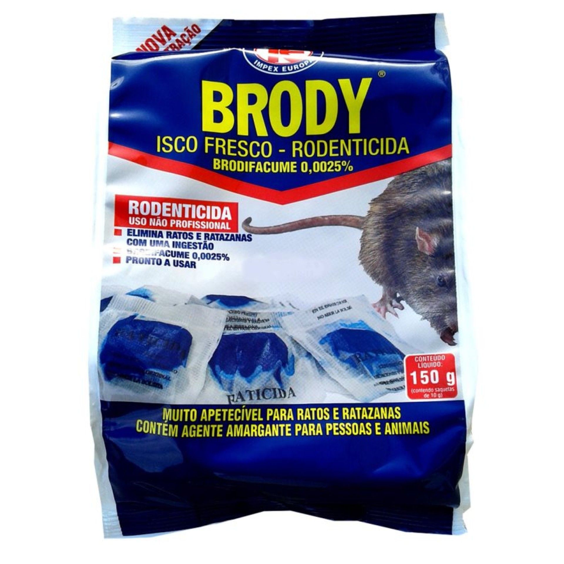 RATICIDA BRODY BRODIF 25PPM 150GR