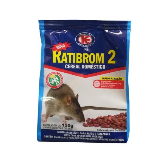 RATICIDA RATIBROM 2 CEREAL 150GR RATICIDA RATIBROM 2 CEREAL 150GR