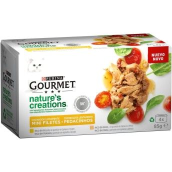 ALIMENTO GATO GOURMET NATURE FRANGO E PERÚ 4X85GR ALIMENTO GATO GOURMET NATURE FRANGO E PERÚ 4X85GR