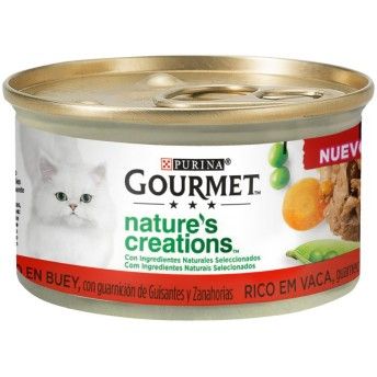 ALIMENTO GATO GOURMET CREATIONS VACA E LEGUMES 85GR ALIMENTO GATO GOURMET CREATIONS VACA E LEGUMES 85GR