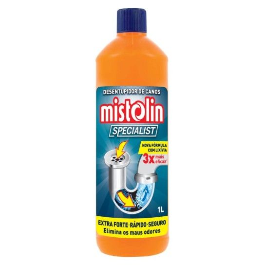 DESENTUPIDOR CANOS LÍQUIDO MISTOLIN 1LT DESENTUPIDOR CANOS LÍQUIDO MISTOLIN 1LT
