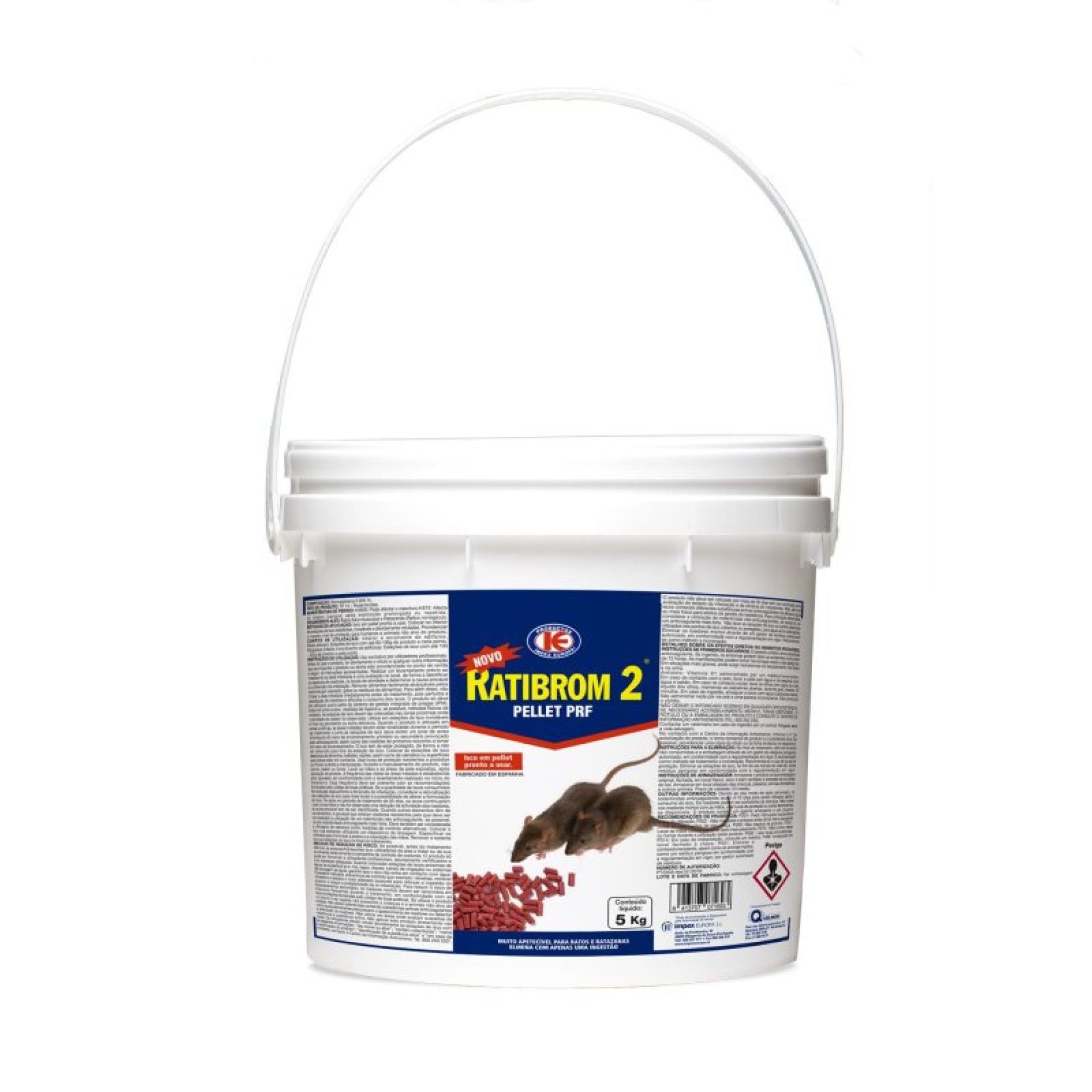 RATICIDA RATIBROM 2 PELLETS 50PPM BALDE 5KG RATICIDA RATIBROM 2 PELLETS 50PPM BALDE 5KG