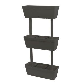 CONJUNTO FLOREIRAS VERTICAIS ANTRACITE 3UN