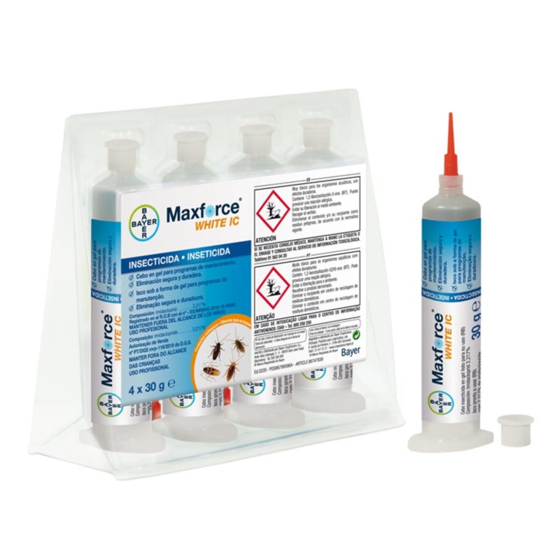 INSETICIDA MAXFORCE WHITE 4X30GR INSETICIDA MAXFORCE WHITE 4X30GR